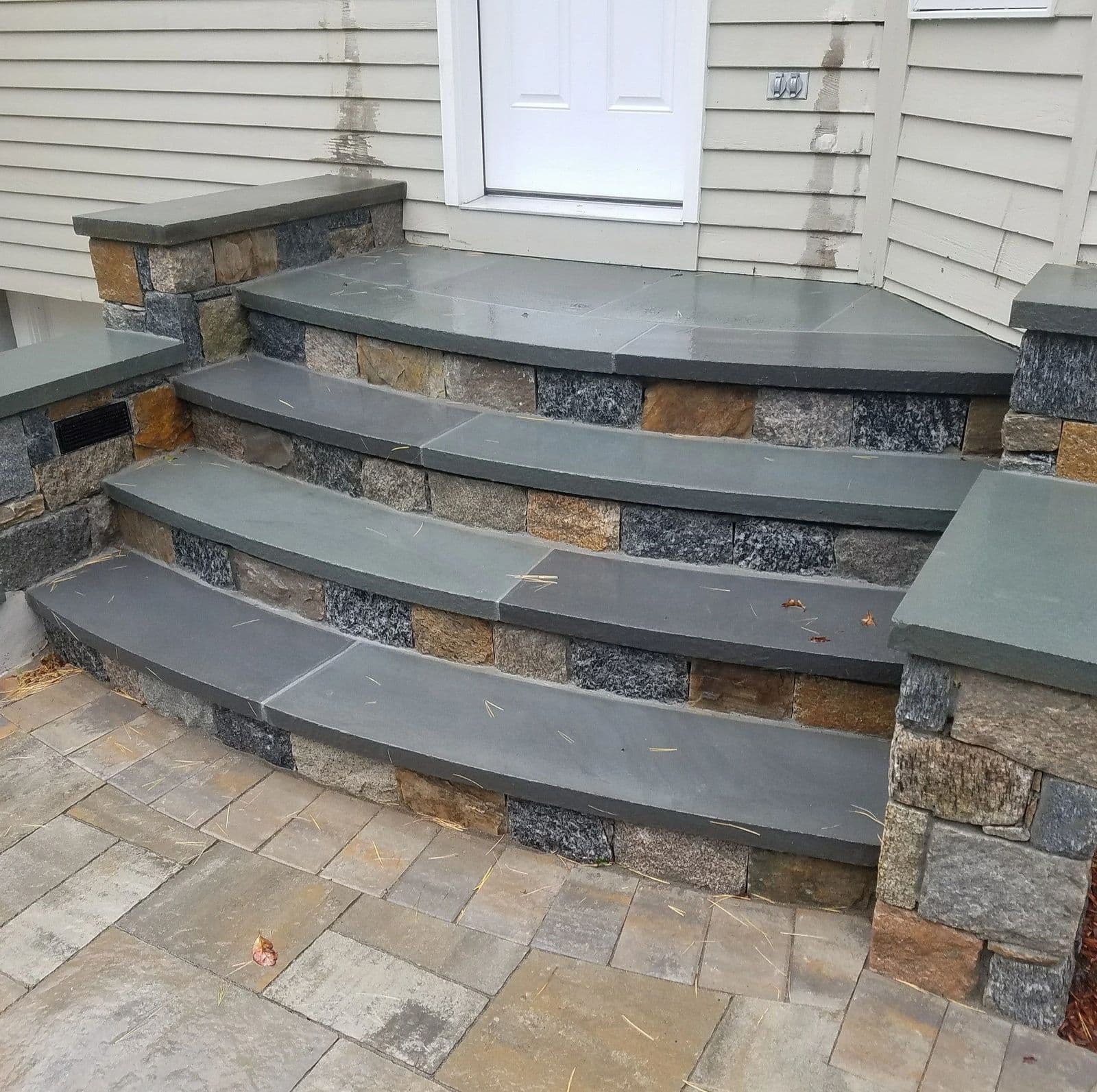 Bluestone steps & stone risers